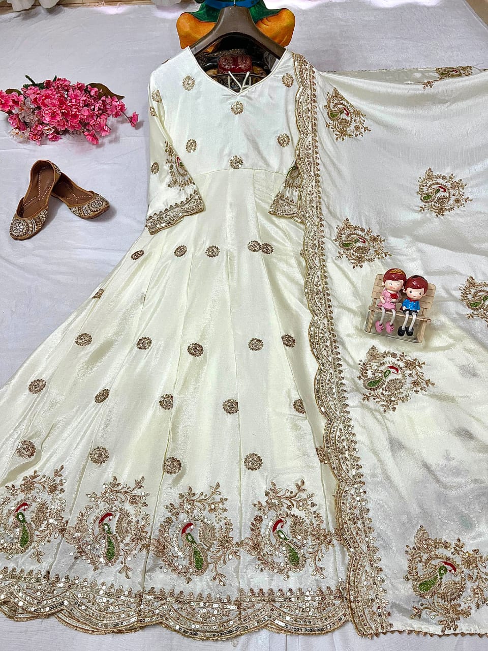 ENHANCE THE BEAUTY OF YOUR WARDROBE WITH THIS NEWLY LAUNCHED DESIGNER ANARKALI GOWN WITH ELEGANT DUPATTA