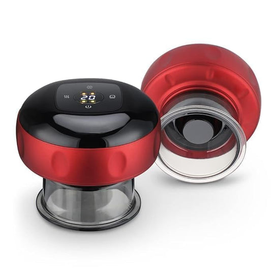 Massage House Electric Smart Shoulder, Back Cupping Device,Electric Vacuum Red Light Cupping Cups Therapy Professional Massager Kit, Helps To Reduce Muscle Pain, Swelling and Inflammation