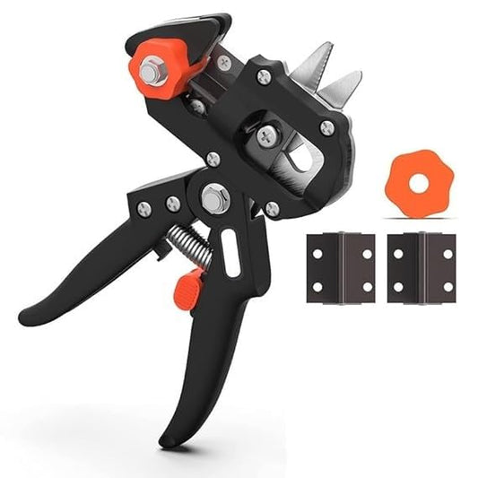 2 In 1 Garden Grafting Tool Pruner Kit For Plants, Plant Cutter For Garden, Grafting Tools For Plants, Precision Garden Grafting Tool With 3 Replaceable SK5 Steel Blades