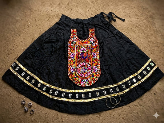 Lehenga Stitched Lehenga Fabric : Roman Silk Lehenga Work : Mirror Work Less