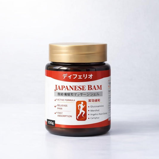 Japanese BAM Pain Relief Massage Gel, Active Formula, Fast Absorption, with Glucosamine, Menthol & Camphor, 100g(1 pcs)