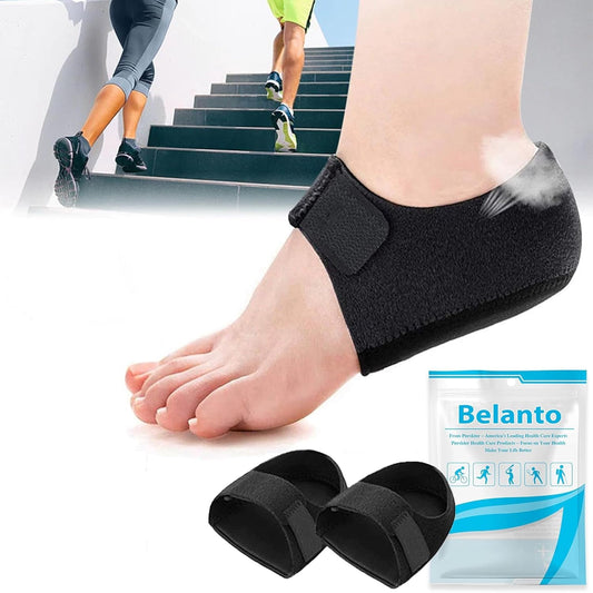 Belanto Heel Pain Relief Pad, 1 Pair Plantar Fasciitis Heels Support Cushion Pads for Ankle Pain, Heel Spur Shoe Insert for Men & Women, Heel Protector Cups for Pain & Achilles Tendonitis