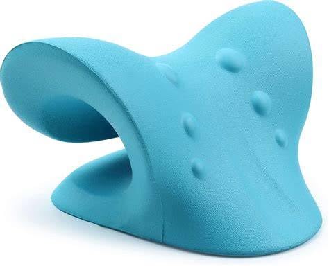 Drumstone (𝐄𝐱𝐥𝐮𝐬𝐢𝐯𝐞 𝟏𝟓 𝐘𝐞𝐚𝐫𝐬 𝐰𝐚𝐫𝐫𝐚𝐧𝐭𝐲) Neck & Shoulder Relaxer Cervical Traction Device for Pain Relief, Posture Correction & Hump Support | Acupressure Neck Stretcher Pillow for Women & Men