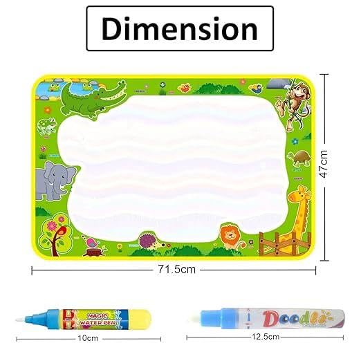 Avenn Water Doodle Drawing Mat, 71.5 x 47 cm, Educational Learning Toy for Kids 3-7 Years, Reusable Mess-Free Design