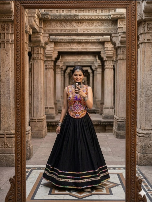 NAVARATRI COLLECTION Lehenga Stitched Lehenga Fabric : Roman Silk
