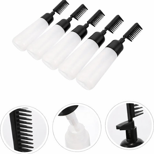 Hair Applicator Bottle with Comb and Cap, For Applying Any Liquid On Scalp and Graduated Scale Hair Dye Bottle For Hair Oil Salon Care (Pack Of 1)