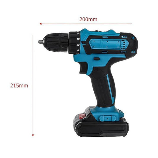 Cordless Drill Machine 21V with Dual Speed & 24 Pc Accessories | 10 mm Chuck | Rechargeable Electric Screwdriver & Power Tool for Home, Office & DIY Use