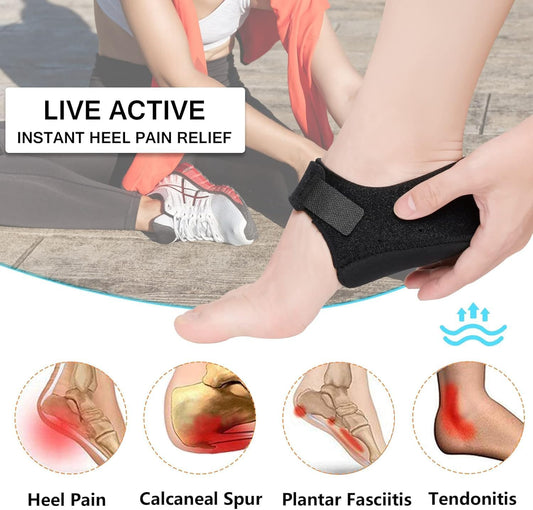 Belanto Heel Pain Relief Pad, 1 Pair Plantar Fasciitis Heels Support Cushion Pads for Ankle Pain, Heel Spur Shoe Insert for Men & Women, Heel Protector Cups for Pain & Achilles Tendonitis