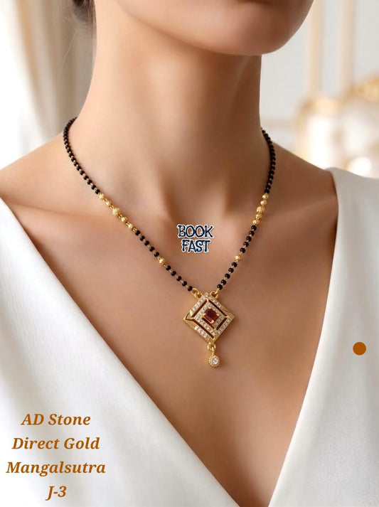 Premium Quality High Quality Most Viral and Trending Fancy Golden Ad Diamond Dokia/ Mangalsutra