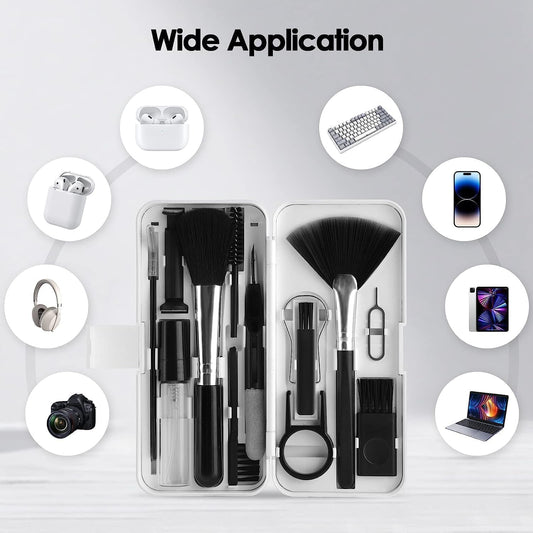 18 in 1 Multifunctional Keyboard Cleaner Kit for Electronic Devices, Keyboard Cleaning Brush, Headphones Cleaner Kit for AirPods, Cellphones,Laptop Cleaner, Camera,Earbuds