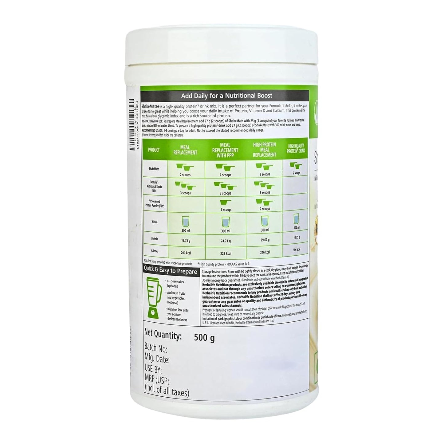 Herbalife Shakemate Powder 500Gm