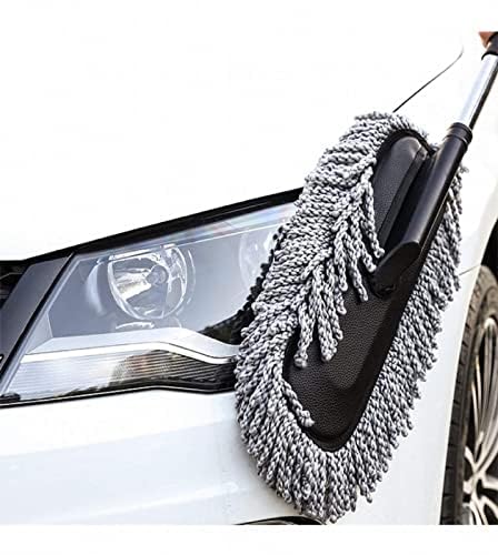 Car Duster Microfiber Brush Wax-Coated | Shine & Dust Removal Cleaning Brush | Wax-Coated Duster for Cars