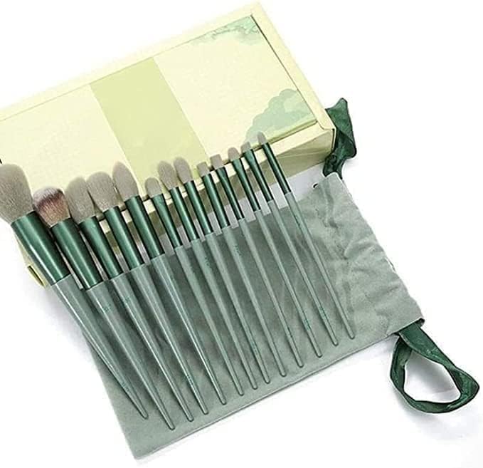 13-Piece Professional Makeup Brush Set with Funnel Bag – Premium Face & Eye Brushes for Foundation, Blending, Contouring, Eyeshadow – Travel-Friendly Cosmetic Tool Kit for Women & Girls