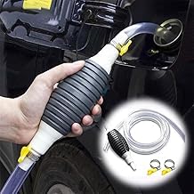 Fuel Transfer Pump Kit – High Flow Manual Siphon Oil Remover Pump with 2 Meter Pipe for Petrol, Diesel, Water & Oil, Portable Liquid Transfer Pump for Car, Bike & Fish Tank
