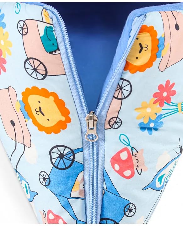 Baby Sleeping Bag with Hood, Zippered Nest for Newborn Infants, Cute Print, Soft and Cosy, for Home, Travel and Stroller Use