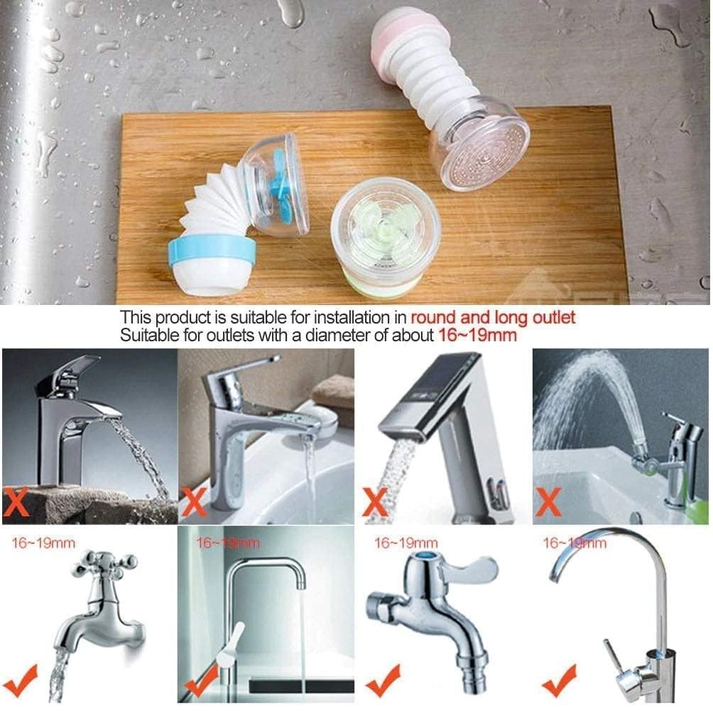 1 Pc's- 360 Degree Rotating Water Faucet Aerator Splash-Proof Filter/Anti-Splash Expandable Head Nozzle/Bathroom Tap Adjustable Sprinkler/tap Shower/Water Saving Device Faucet