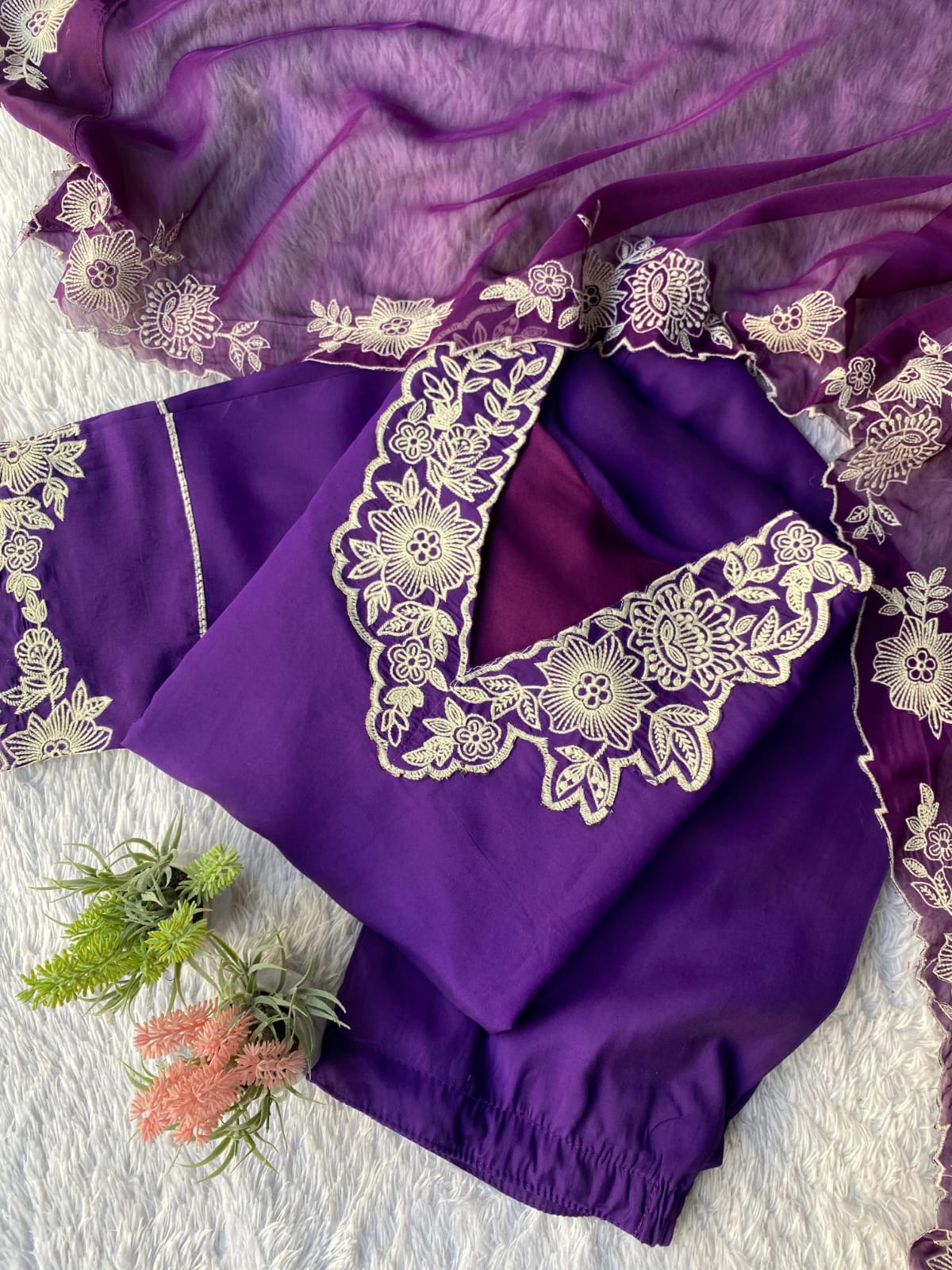XCLUSIVE AND TRENDY FOR WEDDING SEASON OUR EMBROIDERED TOP, PANT AND DUPATTA