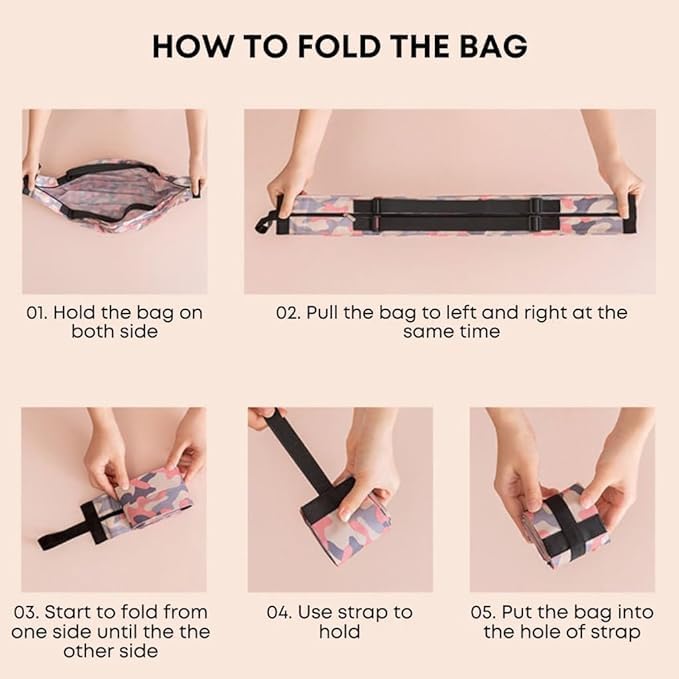 black sparrow Portable Foldable Shopping Bag Large Capacity Multipurpose Storage Bag Sports Travel Shoulder Bag