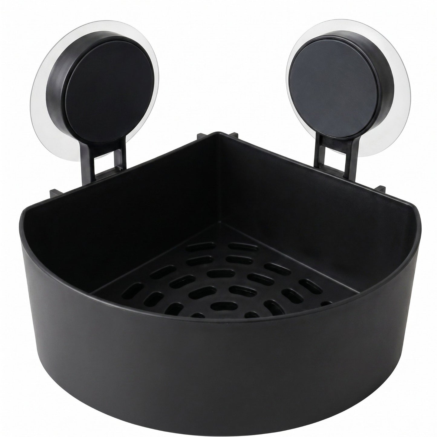 Premium Black Corner Shelf with Powerful Suction Grip