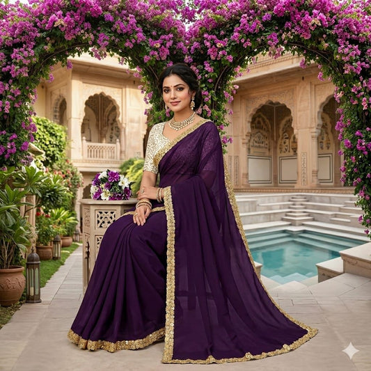 Presenting Enchanting soft FENDY satin saree For Intimate And Big Fat Indian Weddings, That Are Light On Your Skin And Uplift Your Wedding Shenanigans.