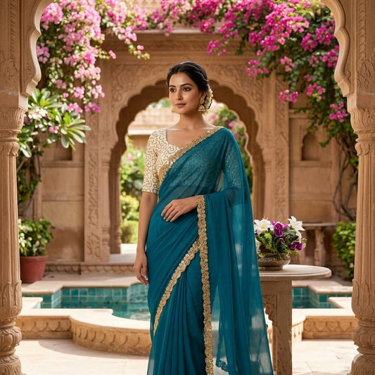 Presenting Enchanting soft FENDY satin saree For Intimate And Big Fat Indian Weddings, That Are Light On Your Skin And Uplift Your Wedding Shenanigans.