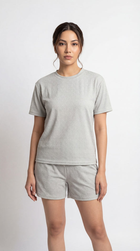 SHORTS NIGHT DRESS coffee Cream