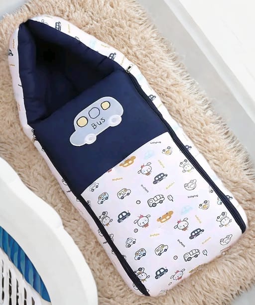 3 in 1 Baby Sleeping Bag & Carry Nest | Cotton Bedding Set for Infants & New Born Baby | Portable/Travel & Skin Friendly | 0-3 Months