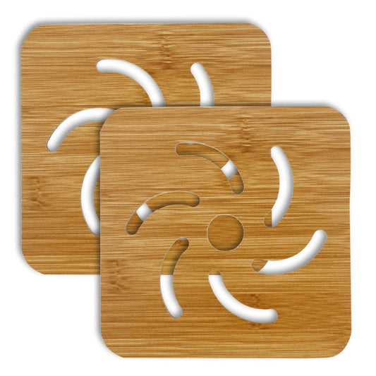 Wooden Table Placemat Heat Resistant Hot Pot Coasters Cup Mat Tea Coaster Dining Table Accessories (Standards Square)