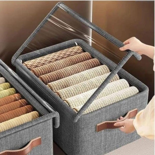 7 Grid P-2 Jeans Organiser For Wardrobe Portable Closet Organizer Storage Box Foldable Closet Drawer Organizer