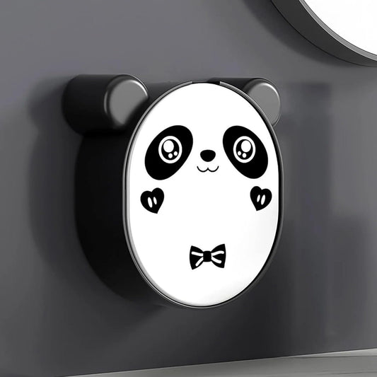 NEXTGEN Plastic Cute Panda Soap Box – Wall Mounted Flip-Top Drain Soap Case | No Drilling, Waterproof Bathroom Storage Box for Soap, Towels & More
