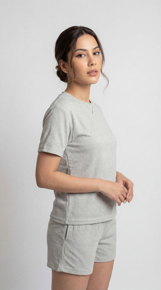 SHORTS NIGHT DRESS coffee Cream