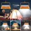 GAJ Portable Solar LED Work Light with Rechargeable Battery, Stepless Brightness – Orange – Ideal for Outdoor & Emergency Lighting