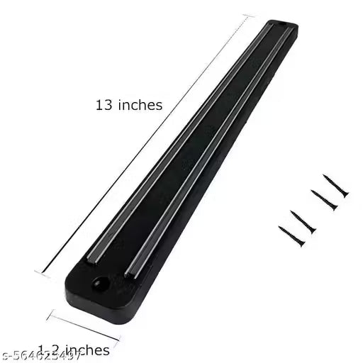 33cm Magnetic Knife Bar, Magnetic Knife Storage Strip, Magnet Kitchen Knife Holder, Knife Rack Strip Patti 13 Inch (Black)