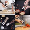 NBK Steel Salt and Pepper Grinder Adjustable Ceramic Sea/ Salt Grinder & Pepper Grinder - Tall Glass Salt and Pepper Shakers - Pepper Mill & Salt Mill