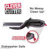 Clever Cutter- 2 in 1 Food Chopper/Slicer/Dicer Vegetable and Fruit Cutter Kitchen/Scissors Knife