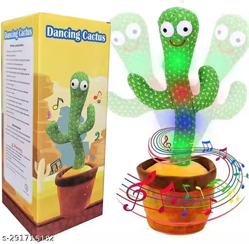 Dancing Cactus Talking Toy, Cactus Plush Rechargeable Toy, Wriggle & Singing Recording Repeat What You Say Funny Education Toys for Babies Children Playing, Home Decorate