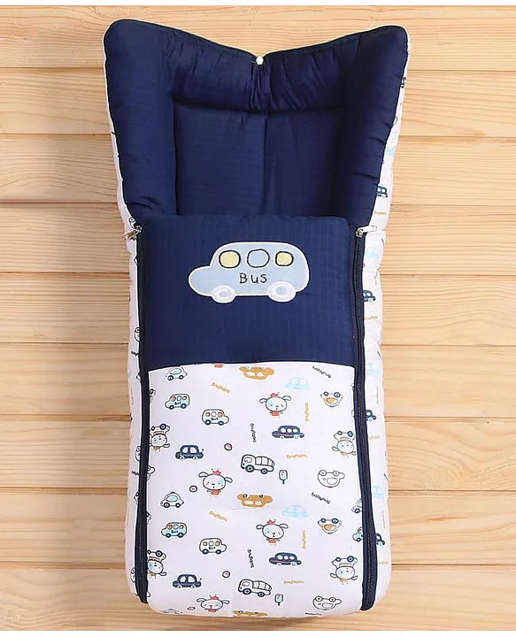 3 in 1 Baby Sleeping Bag & Carry Nest | Cotton Bedding Set for Infants & New Born Baby | Portable/Travel & Skin Friendly | 0-3 Months