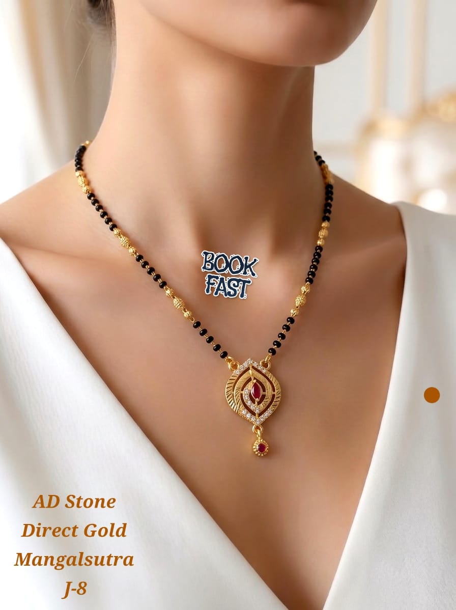Premium Quality High Quality  Most  Viral and Trending  Fancy  Golden Ad Diamond Dokia/ Mangalsutra