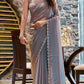 Space Sattin Multi Sequence Full Worked Saree With Original Mirror Lace & Havey Sequence Full Worked Blouse