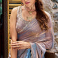 Space Sattin Multi Sequence Full Worked Saree With Original Mirror Lace & Havey Sequence Full Worked Blouse