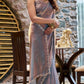 Space Sattin Multi Sequence Full Worked Saree With Original Mirror Lace & Havey Sequence Full Worked Blouse