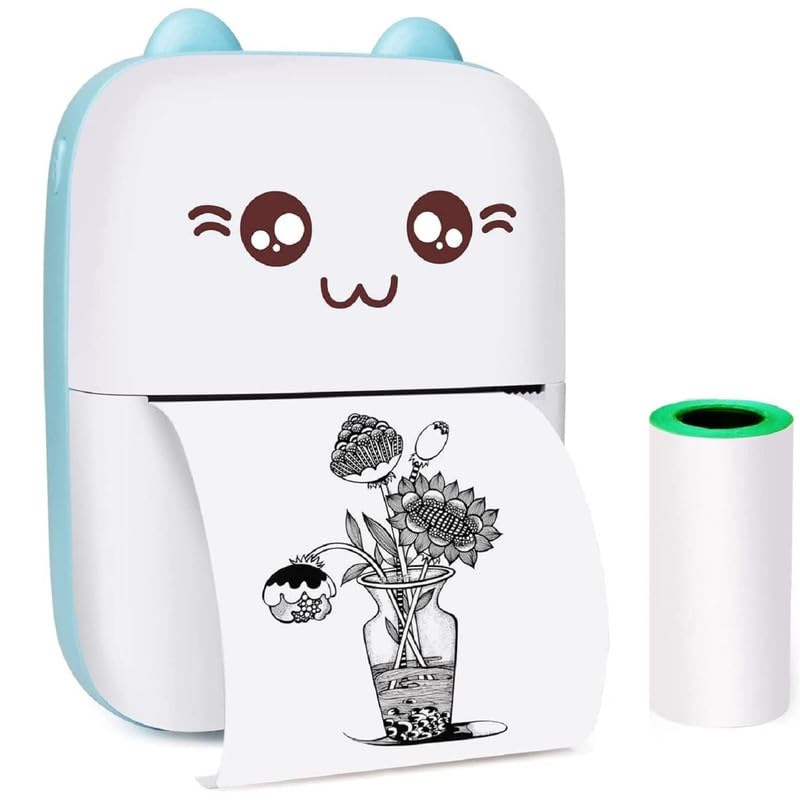 200DPI Mini Thermal Printer – Wireless convenience with Bluetooth 4.0 connectivity for Android & iOS. Effortlessly prints photos, notes, lists, and QR codes