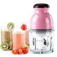 Capsule Cutter Quatre Mini Electric Food Processor and Blender 4-Blade Multipurpose Chopper and Grinder for Meat Vegetables Fruits and Smoothies Compact Powerful Kitchen Mixer-Pink