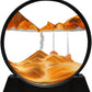 MOROVIK 3D Yellow Dynamic Sand Art Liquid Motion,Moving Sand Art Picture Round Glass 3D Deep Sea Sandscape in Motion Display Flowing Sand Frame Relaxing Desktop Home Office Work Decor (7 in) (Yellow)