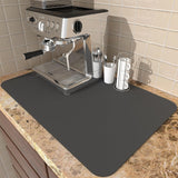 Dish Drying Mat Large 40x60 cm – Water Absorbing Kitchen Mat with Anti-Slip Rubber Backing | Quick Dry Mat for Utensils, Dishes, Glasses & Coffee Station
