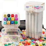 Barebeauty Dual Tip Art Markers Set with Storage Case | Alcohol-Based Sketch Markers for Drawing, Shading & Illustration | Fine & Broad Tip Professional Coloring Pens