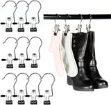 Heavy Duty Hanging Hooks Clips,New Boot Hangers for Closet, Laundry Hooks Hanging Clips Clothes Pins, Hat Pants Towel Clips Organizer for Home and Travel, Durable Hook Clips for Clothes