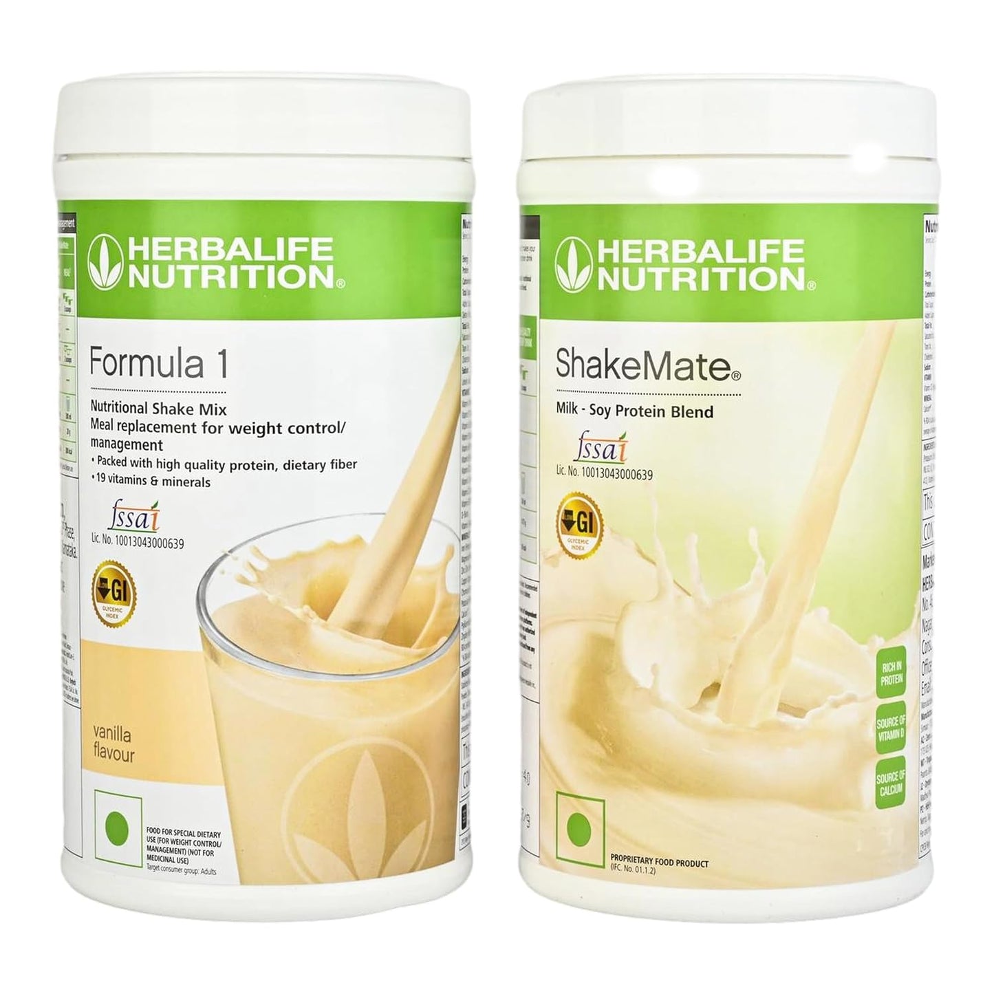 Herbalife Nutrition Weight loss Combo Pack New ShakeMate with Formula 1 Vanilla flavor (1000 gm) Protein Shake (500 g, 500 g, Vanilla, Unflavored)