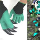 Garden Gloves With 4 ABS Plastic Claws For Digging & Planting - Unisex - One Size Fits All - 1 Pair