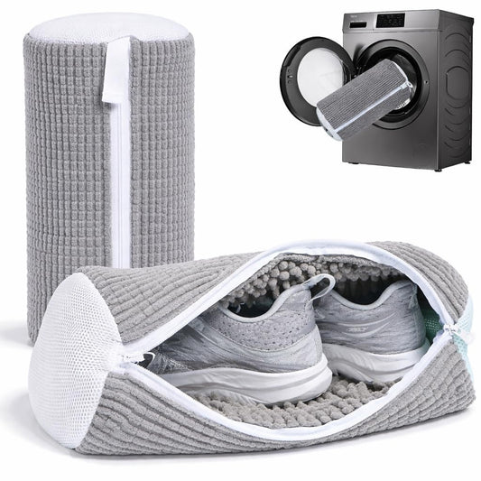 Shoe Washing Bag for Washing Machine | Shoe Laundry Bag for Sneakers and Sports Shoes | Reusable Mesh Shoe Wash Bag with Zipper